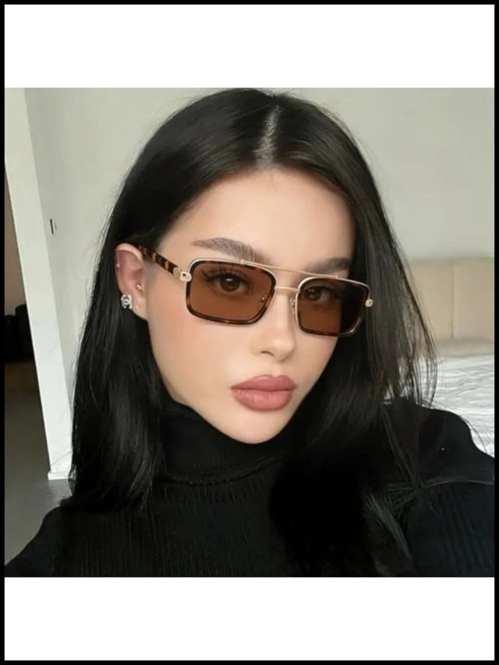 Polarized Aviator Sunglasses Retro Rectangle UV Protection